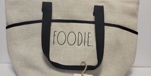 Rae Dunn FOODIE Beige Insulated Tote